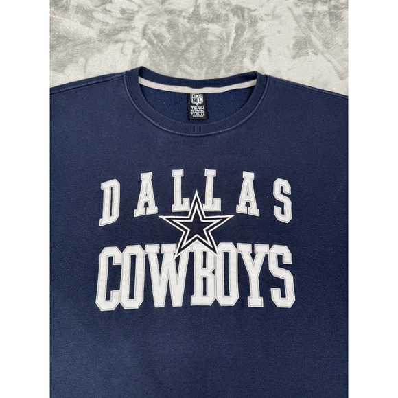 Dallas Cowboy Pullover Crewneck Sweatshirt Size XL Embroidered NFL Sweater Texas - Picture 3 of 9